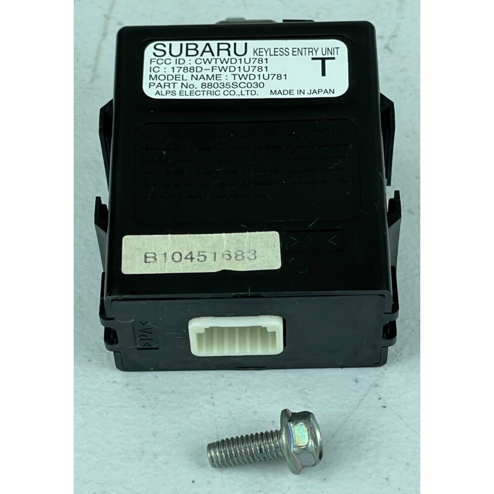 2011 Subaru Forester Keyless Entry Control Module 88035SC030 - Tested